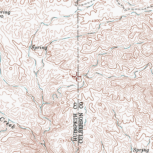 Topographic Map of Grapevine Springs, TX