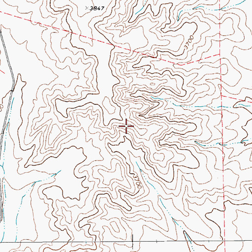 Topographic Map of Hurd Springs (historical), TX