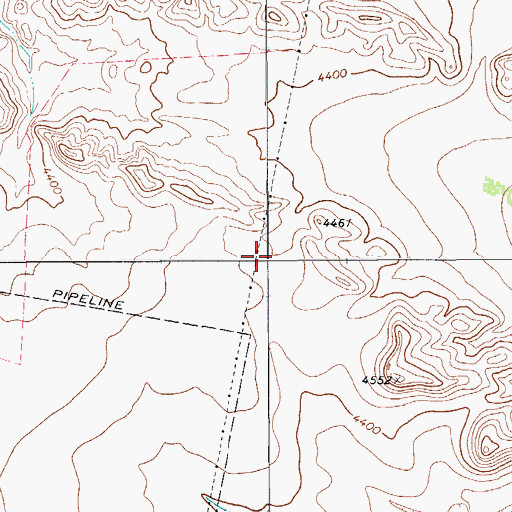 Topographic Map of Pack Springs, TX