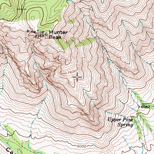 Topographic Map of Pine Springs, TX