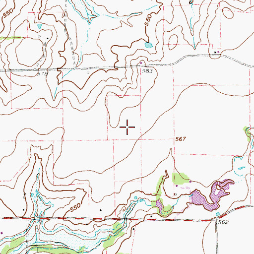 Topographic Map of John House Springs, TX