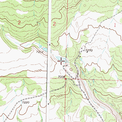 Topographic Map of Luark Dam, CO