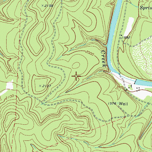 Topographic Map of Big Paint Springs, TX