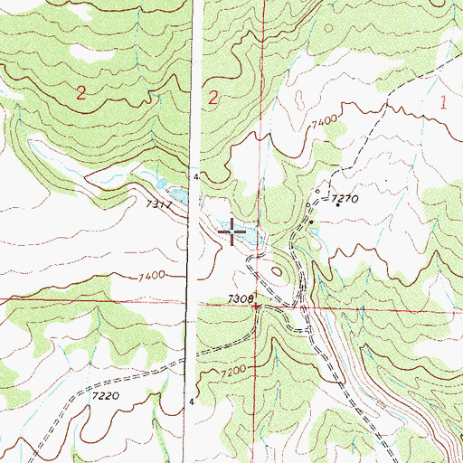 Topographic Map of Luark Reservoir, CO