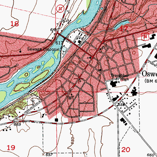 Topographic Map of Christian Church of Oswegoland, IL