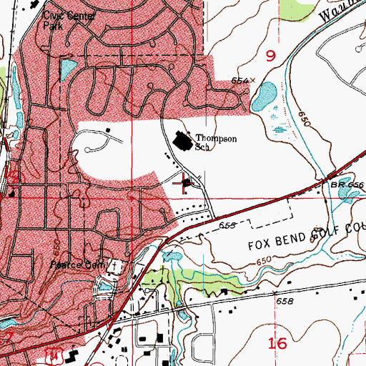 Topographic Map of Saint Annes Church, IL