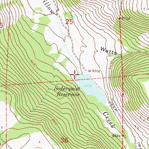 Topographic Map of Soderquist Dam, CO