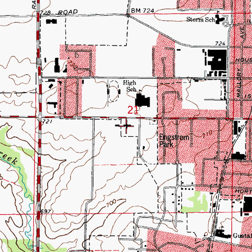 Topographic Map of Evangelical Covenant Church, IL