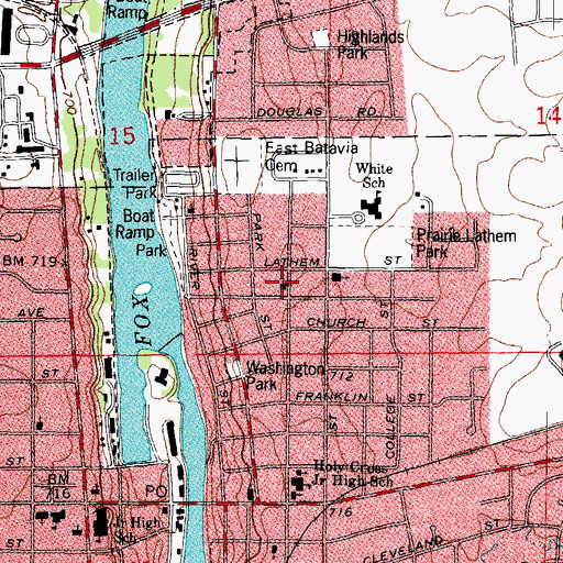 Topographic Map of Faith Church of the Brethren, IL