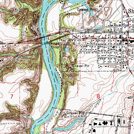 Topographic Map of Bowers Pit, IL