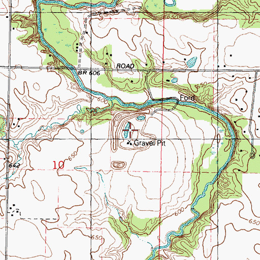 Topographic Map of Dimmick Pit, IL