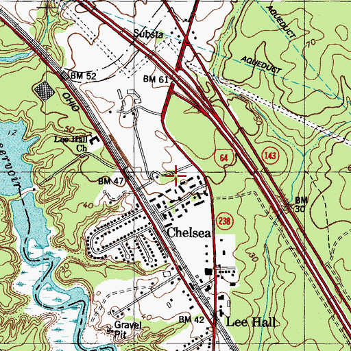 Topographic Map of Chelsea, VA