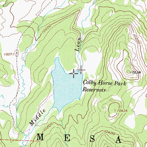 Topographic Map of Colby Horse Park Dam, CO