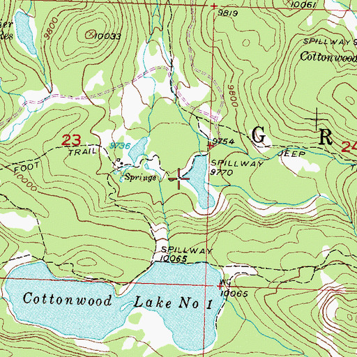 Topographic Map of Fred De Camp Dam, CO