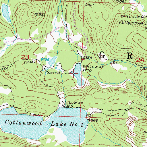 Topographic Map of Fred Decamp Reservoir, CO