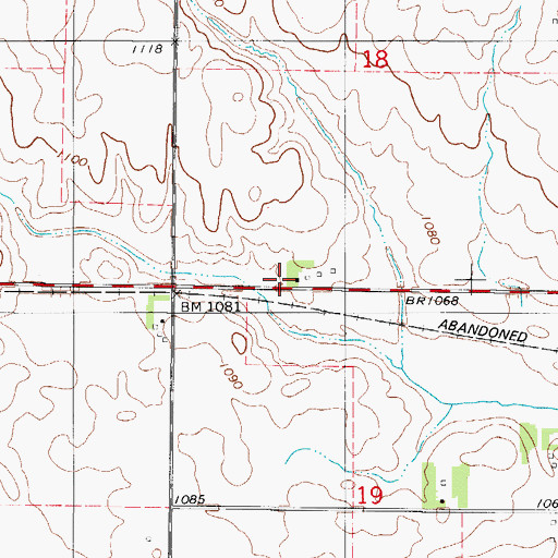 Topographic Map of Sunset Post Office (historical), IA