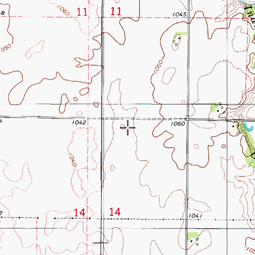 Topographic Map of Johnsons Grove Post Office (historical), IA