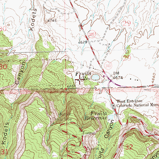 Topographic Map of Fruita Settling Basin Number 2 Dam, CO