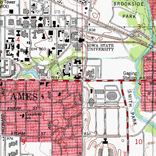 Topographic Map of Linden Hall, IA
