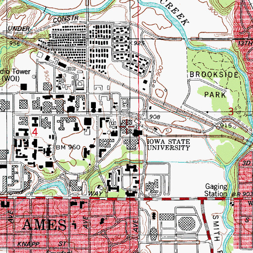Topographic Map of General Services Building, IA