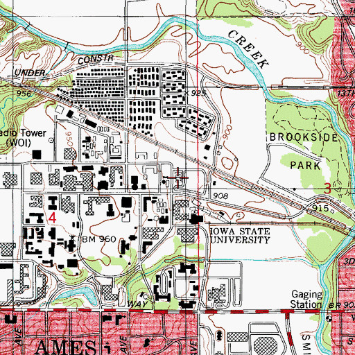 Topographic Map of United States Department of Agriculture Greenhouse, IA