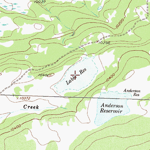 Topographic Map of Labbe Reservoir, CO
