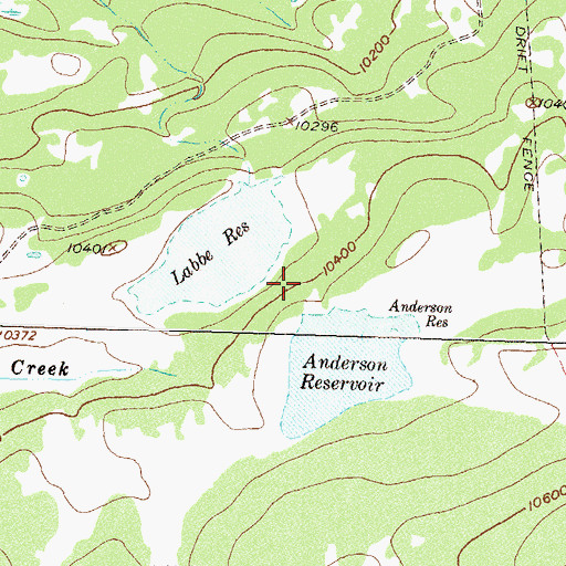 Topographic Map of Grove Creek Reservoir Number 2, CO