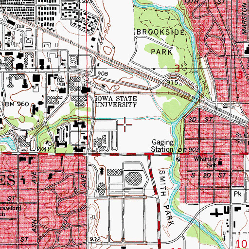 Topographic Map of Osborn Cottage, IA