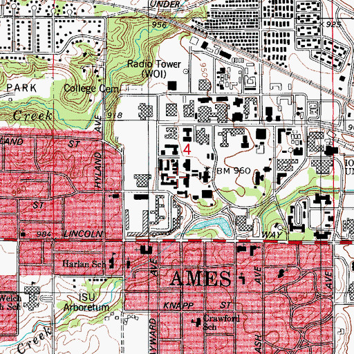 Topographic Map of Lab of Mechanics, IA