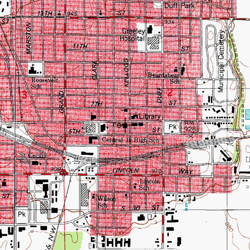 Topographic Map of Ames Post Office, IA