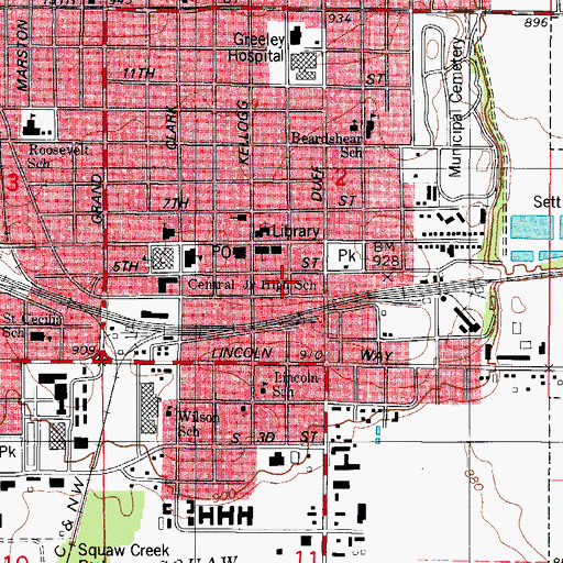 Topographic Map of Story Center Historical Museum, IA