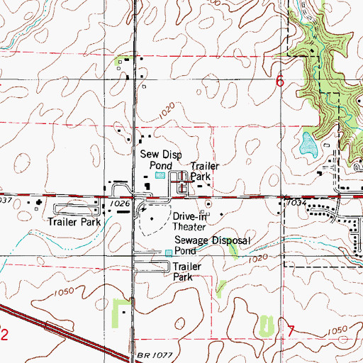 Topographic Map of Crestview Mobile Home Park, IA