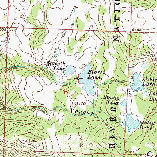 Topographic Map of Beaver Lake Dam, CO