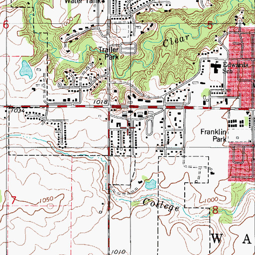 Topographic Map of Willow Creek Open Bible Church, IA