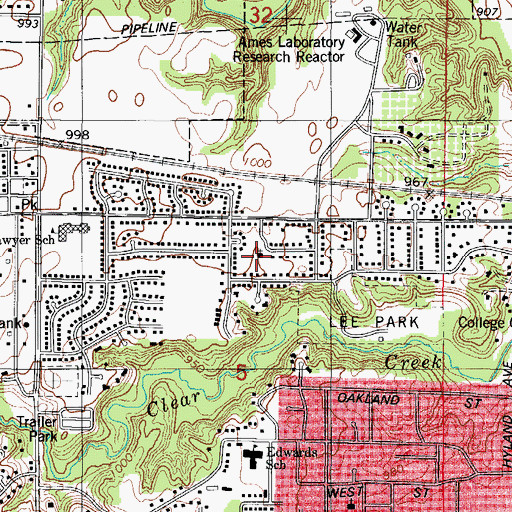 Topographic Map of Korean Christian Reformed Church, IA