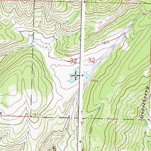 Topographic Map of Big Lick Irrigation Dam, CO