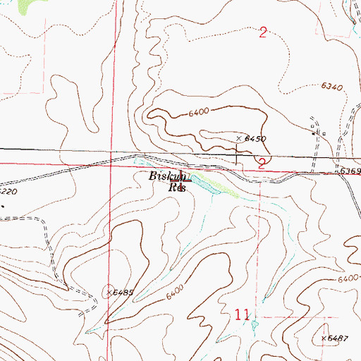 Topographic Map of Biskup Dam, CO