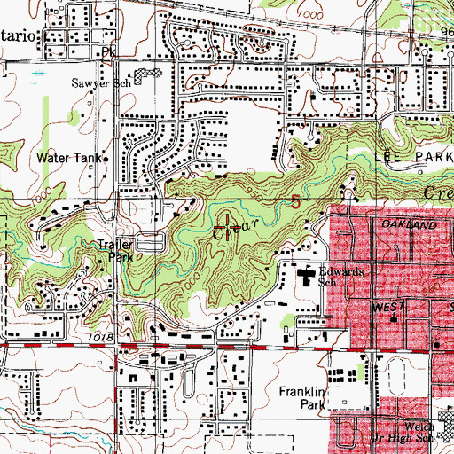 Topographic Map of Munn Woods, IA