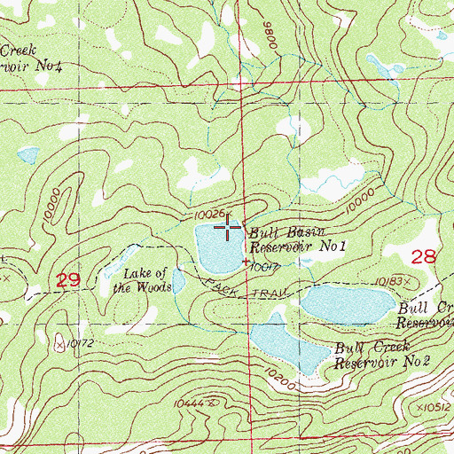 Topographic Map of Bull Basin Number 1 Dam, CO