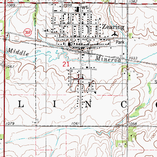 Topographic Map of Saint Gabriel's Catholic Church, IA