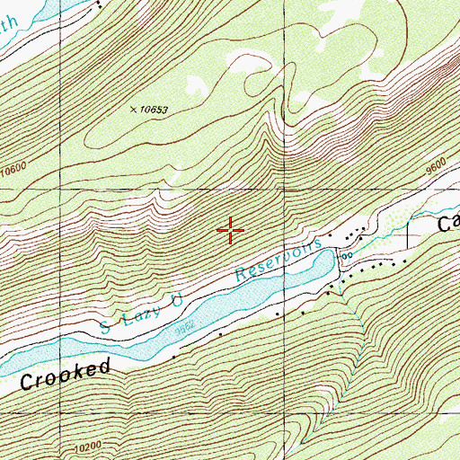 Topographic Map of South Lazy U Dude Ranch Reservoir, CO