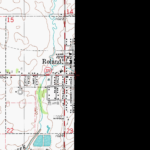Topographic Map of Salem Lutheran Church, IA