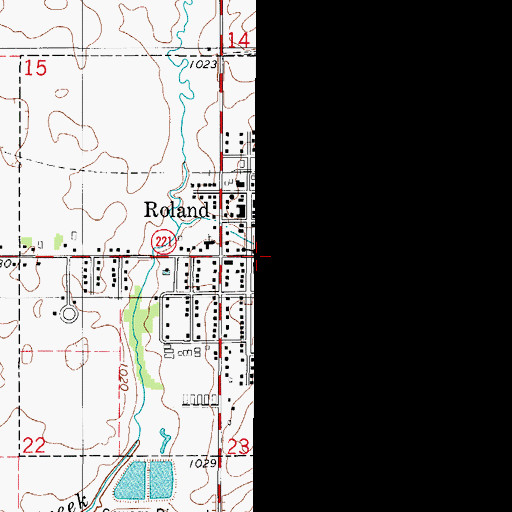 Topographic Map of Salem Lutheran Church, IA