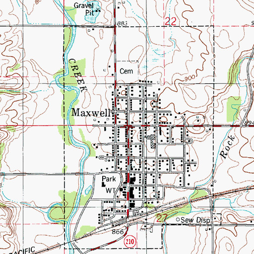Topographic Map of Community Historical Society Museum, IA