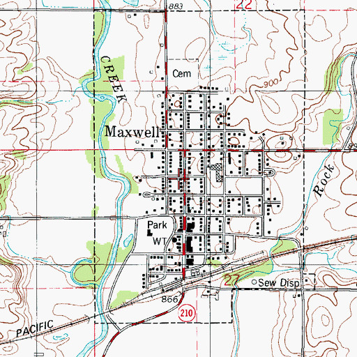Topographic Map of Brethren Church, IA