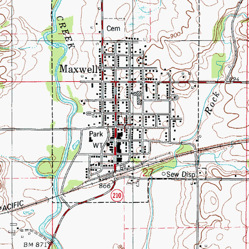 Topographic Map of Christian Church, IA