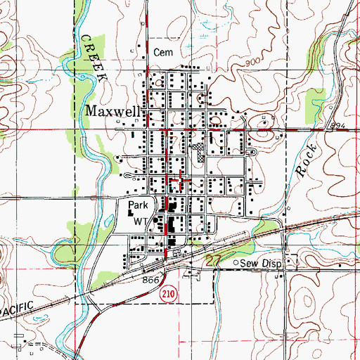 Topographic Map of First Presbyterian Church, IA