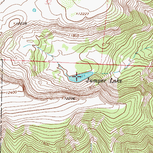 Topographic Map of Jumper Creek Reservoir, CO