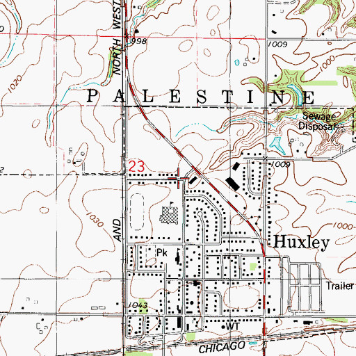 Topographic Map of Trinity United Methodist Church, IA