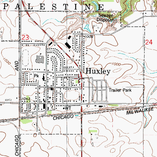 Topographic Map of Grace Evangelical Free Church, IA